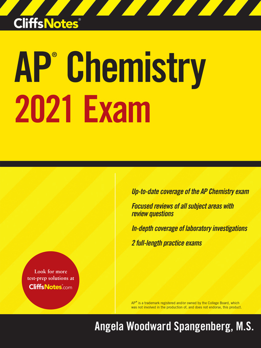 Title details for CliffsNotes AP Chemistry 2021 Exam by Angela Woodward Spangenberg - Available